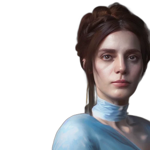 face, dress, fantasy art, concept art transparent PNG cut-out