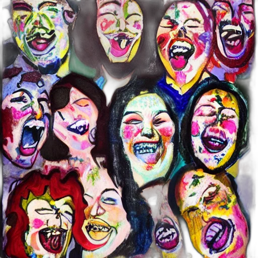 face, mask, oil painting, watercolor transparent PNG cut-out