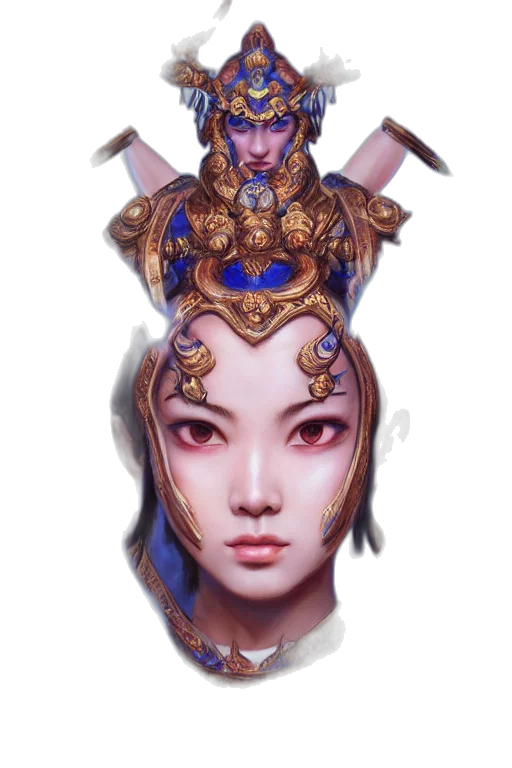 crown, mask, face, jewelry, fantasy art, concept art, oil painting, photorealistic transparent PNG cut-out