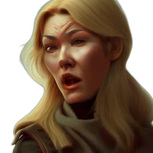 face, staff, fantasy art, photorealistic, comic book art, concept art, dark, golden transparent PNG cut-out