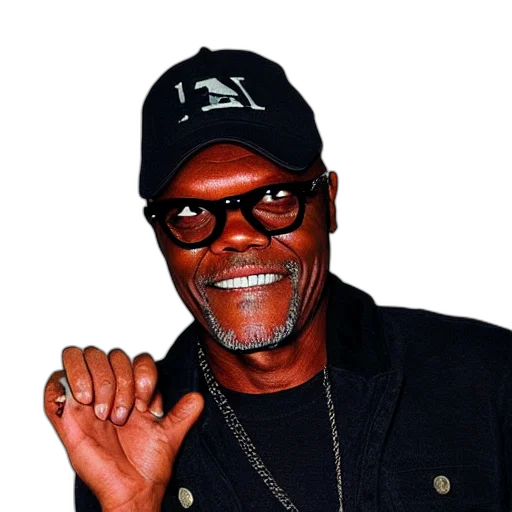 face, hat, jacket, animal, samuel, jackson, emoji, fantasy transparent PNG cut-out