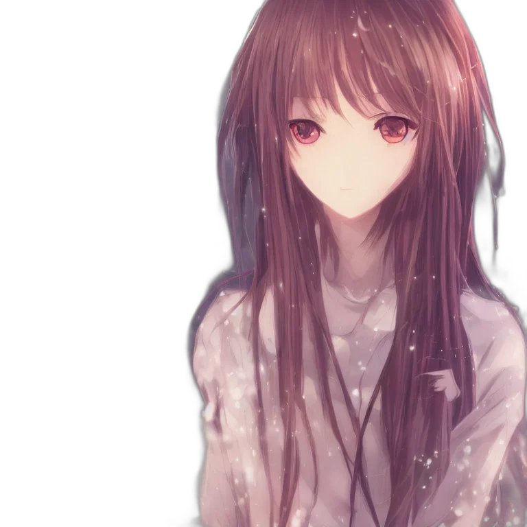 dress, hair, face, creature transparent PNG cut-out