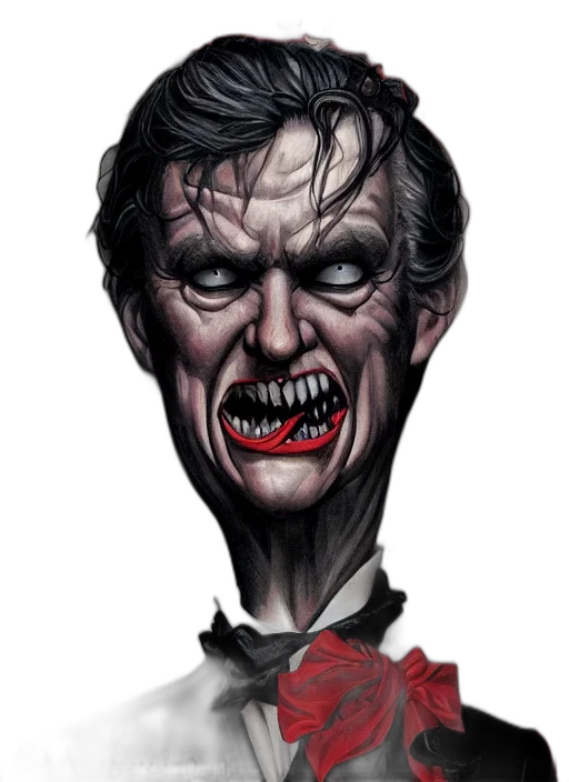 face, mask, comic book art, concept art, photorealistic, cartoon, creepy, magazine transparent PNG cut-out