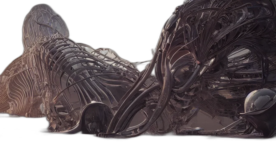shoes, hair, robot, car, 3d render, concept art, photorealistic, outer space transparent PNG cut-out
