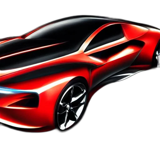 car, concept art, 3d render, photorealistic, cartoon, concept, pencil, drawing transparent PNG cut-out