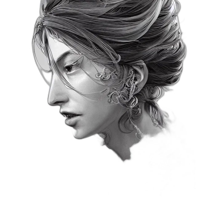 face, hair, crown, mask transparent PNG cut-out