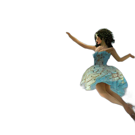 dress, 3d render, concept art, photorealistic transparent PNG cut-out