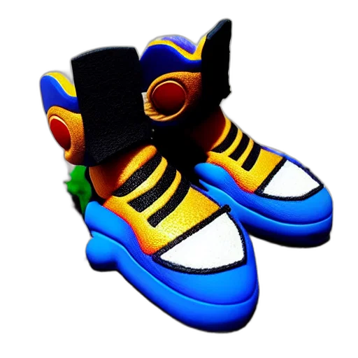 shoes, 3d render, concept art, photorealistic transparent PNG cut-out