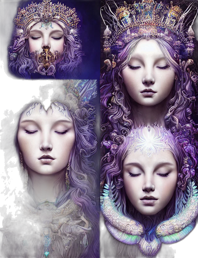 fantasy art, concept art, photorealistic, 3d render, pastel, dark, blue, colorful transparent PNG cut-out