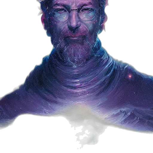 face, creature, staff, robot, cyberpunk, concept art, fantasy art, comic book art transparent PNG cut-out