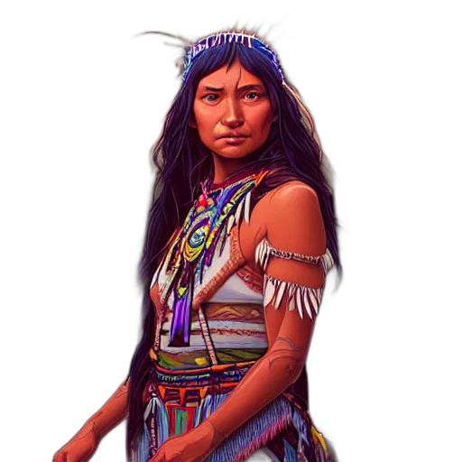 jewelry, dress, face, staff, photorealistic, concept art, oil painting, fantasy art transparent PNG cut-out