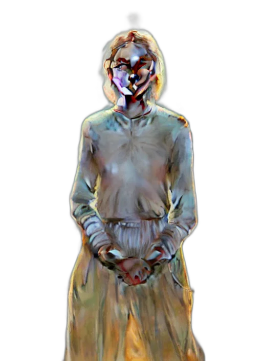 dress, face, mask, staff transparent PNG cut-out
