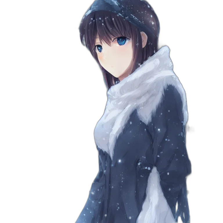 dress, jacket, face, staff transparent PNG cut-out
