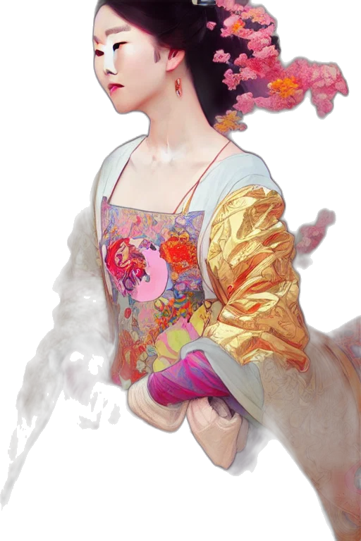 dress, staff, face, crown transparent PNG cut-out