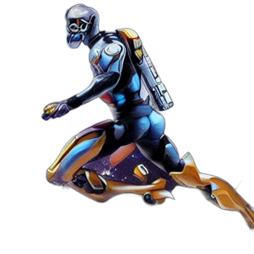 robot, concept art, 3d render, comic book art transparent PNG cut-out