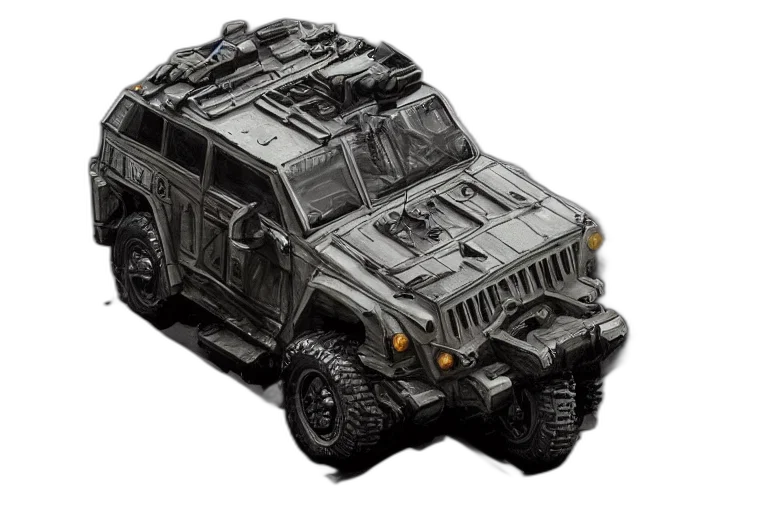 car, concept art, 3d render, photorealistic transparent PNG cut-out