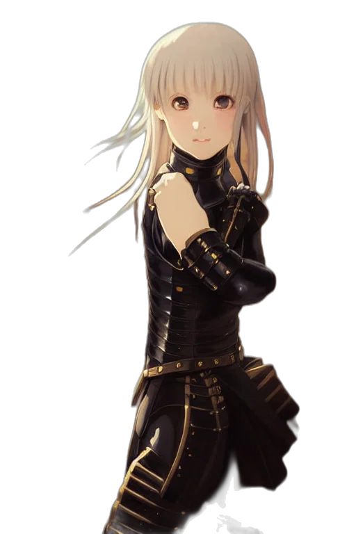 dress, jacket, staff, weapon transparent PNG cut-out