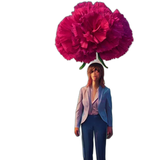hat, umbrella, flower, hair transparent PNG cut-out