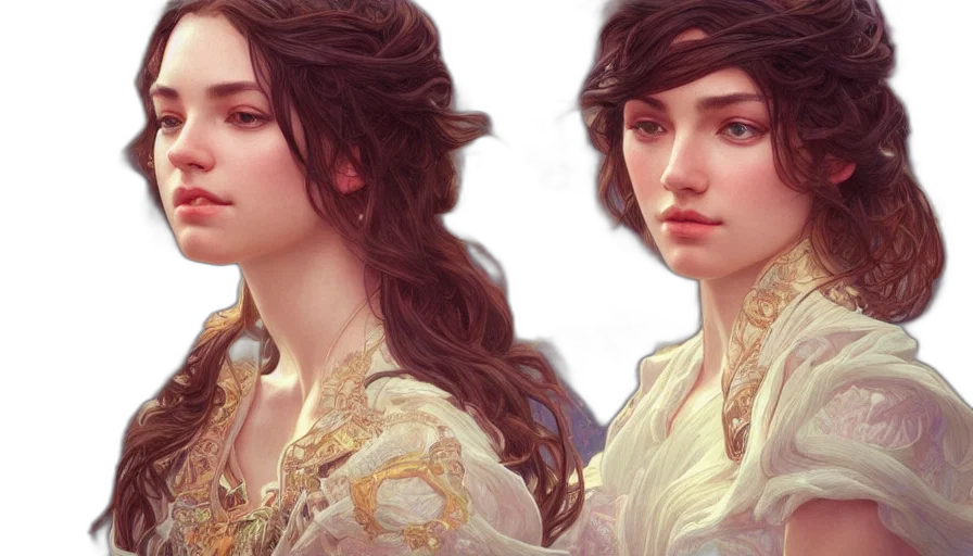 fantasy art, photorealistic, concept art, oil painting transparent PNG cut-out