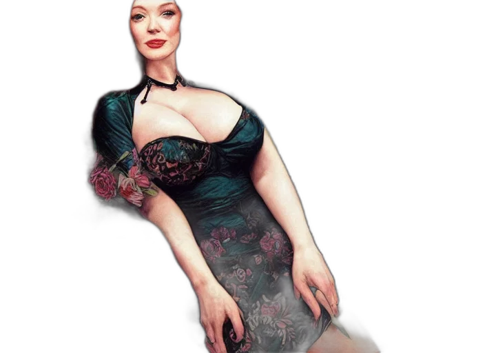 dress, photorealistic, concept art, fantasy art, 3d render, dark, red, christina transparent PNG cut-out