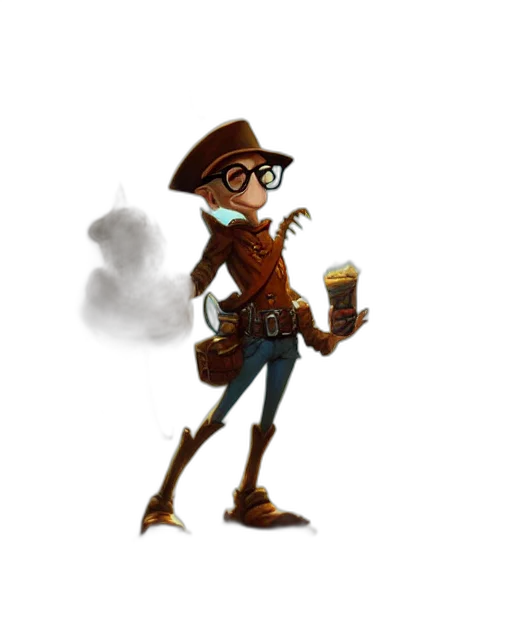 staff, concept art, fantasy art, cartoon, pixel art, cute, little, anthropomorphic transparent PNG cut-out