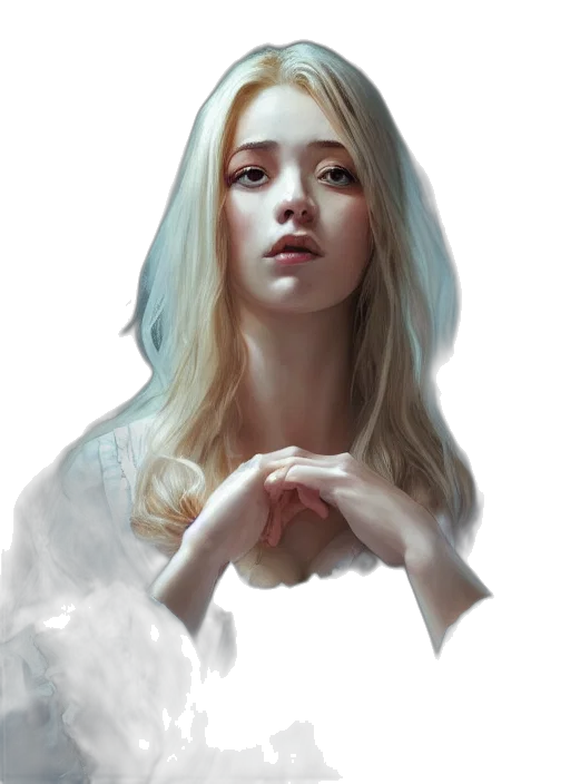 face, dress, crown, fantasy art transparent PNG cut-out