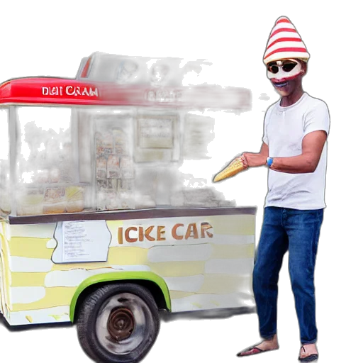 car, staff, hat, food transparent PNG cut-out