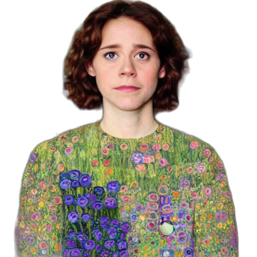 dress, jacket, face, staff transparent PNG cut-out