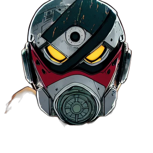 mask, robot, face, concept art transparent PNG cut-out
