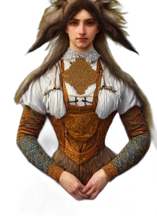 dress, jewelry, face, hair, fantasy art, concept art, photorealistic, 3d render transparent PNG cut-out