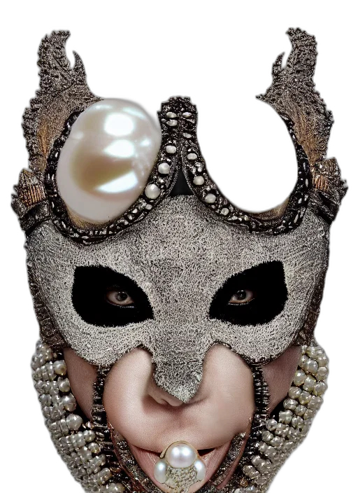 mask, jewelry, face, crown, 3d render, photorealistic, concept art, fantasy art transparent PNG cut-out