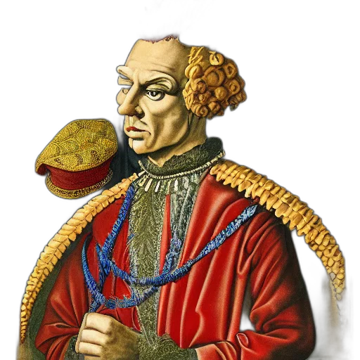 crown, staff, food, face, photorealistic, concept art, portrait, anthropomorphic transparent PNG cut-out
