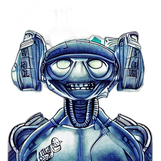 robot, concept art, comic book art, cartoon transparent PNG cut-out