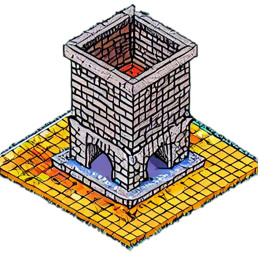building, crown, furniture, jewelry, pixel art, 3d render, concept art, vaporwave transparent PNG cut-out