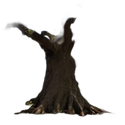 tree, creature, hair, staff transparent PNG cut-out