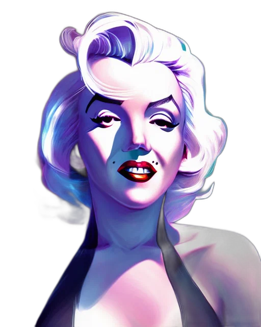 face, cartoon, comic book art, photorealistic transparent PNG cut-out