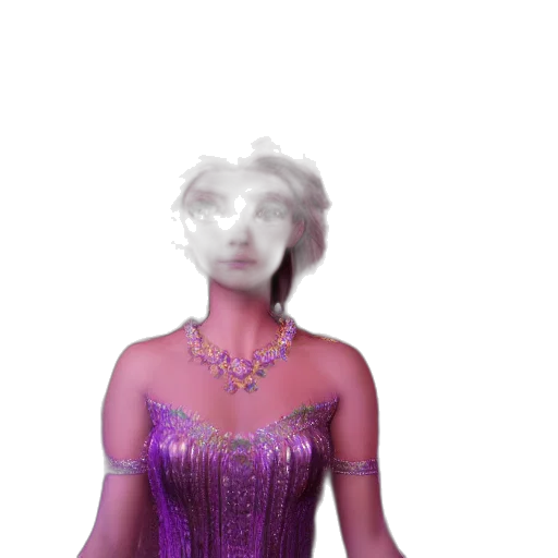 dress, crown, jewelry, mask, 3d render, vaporwave, fantasy art, concept art transparent PNG cut-out