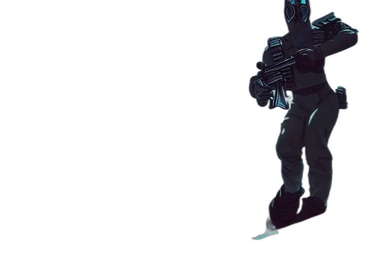 robot, weapon, concept art, 3d render transparent PNG cut-out