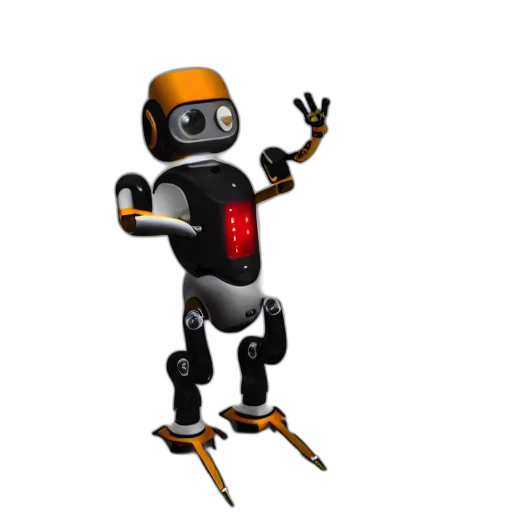 robot, staff, 3d render, concept art transparent PNG cut-out