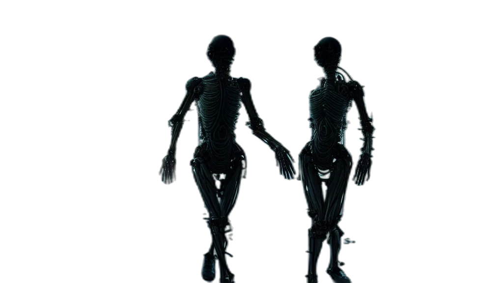robot, 3d render, concept art, cyberpunk transparent PNG cut-out