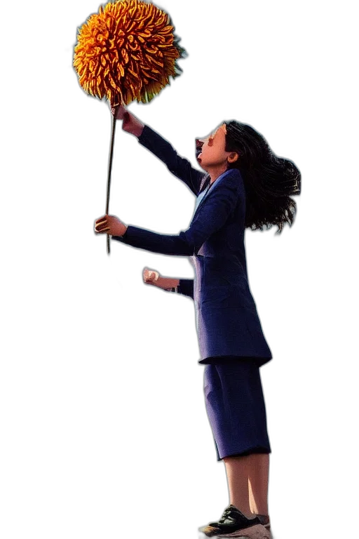 staff, umbrella, jacket, weapon, concept art, 3d render, fire, closeup transparent PNG cut-out
