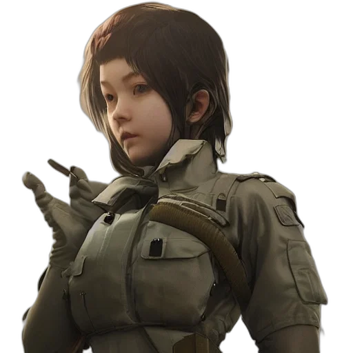 face, robot, weapon, jacket transparent PNG cut-out