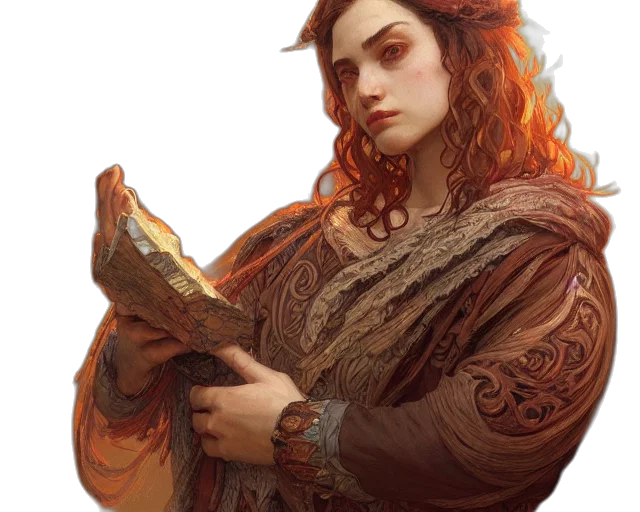 dragon, sword, dress, staff transparent PNG cut-out