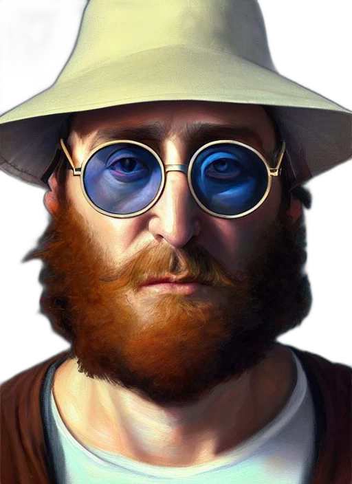 hat, face, staff, mask, photorealistic, oil painting, fantasy art, concept art transparent PNG cut-out