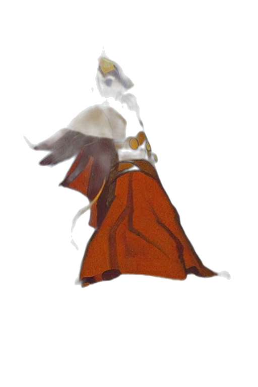 dress, staff, dragon, crown transparent PNG cut-out