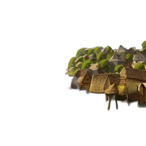 building, 3d render, concept art, fantasy art transparent PNG cut-out