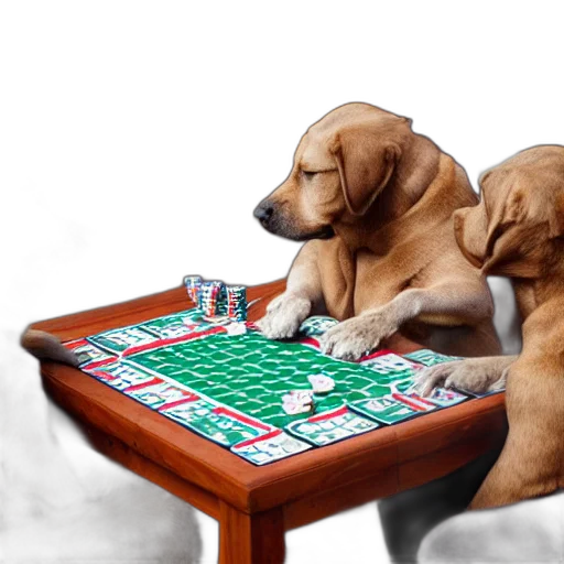 photo, humanoid, dogs, playing transparent PNG cut-out