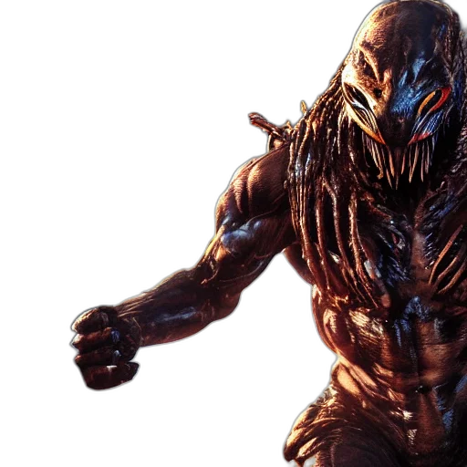 creature, concept art, 3d render, full transparent PNG cut-out