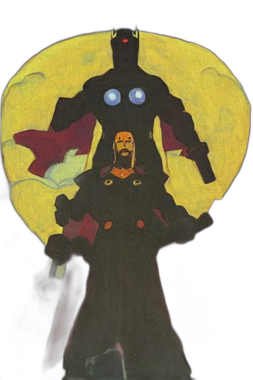 staff, mask, jacket, concept art, comic book art, thor, marvel, artwork transparent PNG cut-out