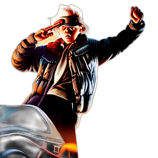 jacket, concept art, comic book art, photorealistic, cyberpunk, back, future, poster transparent PNG cut-out